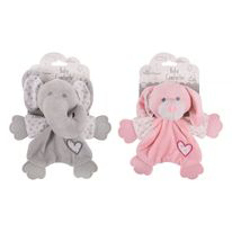 Picture of FS844 / 8441 PLUSH BABY COMFORTER TOY PINK AND GREY